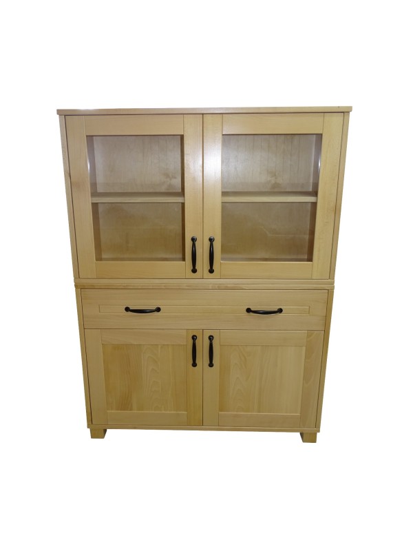 Witryna bukowa kolor lakier naturalny.