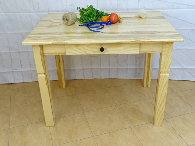 Stół z szuflada jesion naturalny.