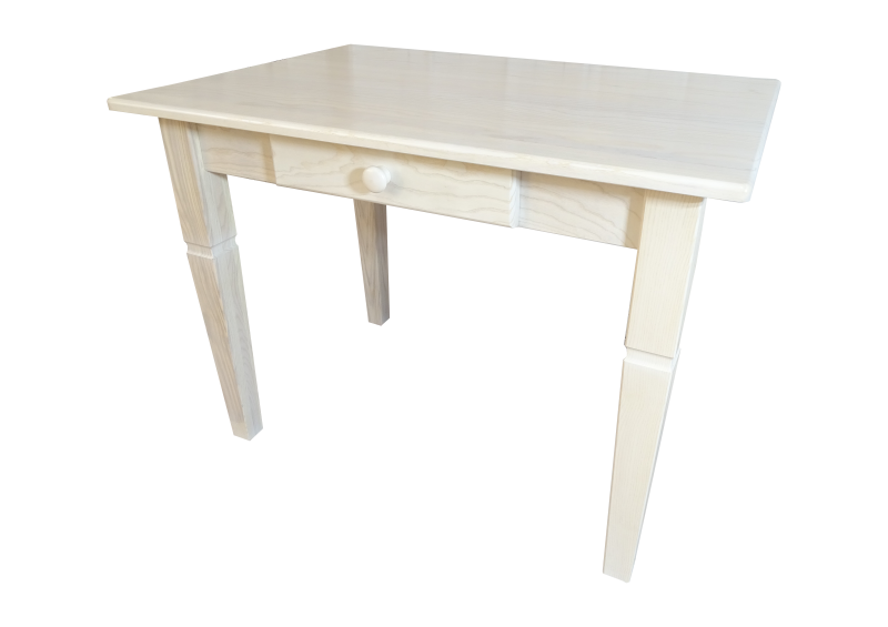 Stół jesionowy wymiar 100 x 60 h 76 drewno jesion kolor BIEL2001