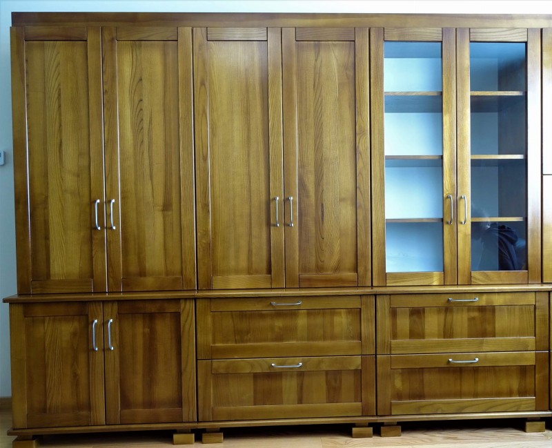 Meble jesionowe lite drewno kolor brunat 2225.