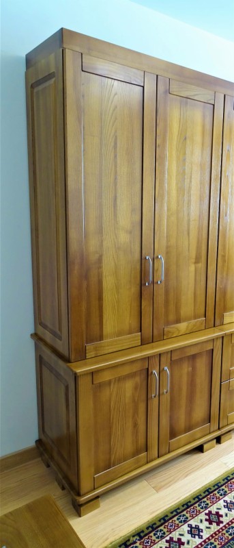 Meble jesionowe lite drewno kolor brunat 2225.