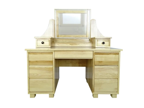 Nowoczesna toaletka z podświetlanym prostokątnym lustrem