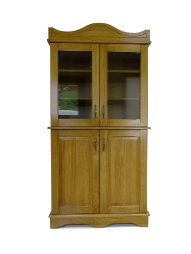 Inspirująca witryna dębowa z przeszklonymi frontami  