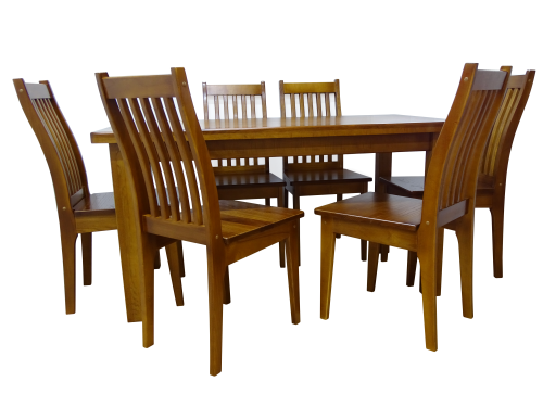 Zestaw mebli jesionowych do kuchni Stół 120x80 + 6 krzesła IGA 