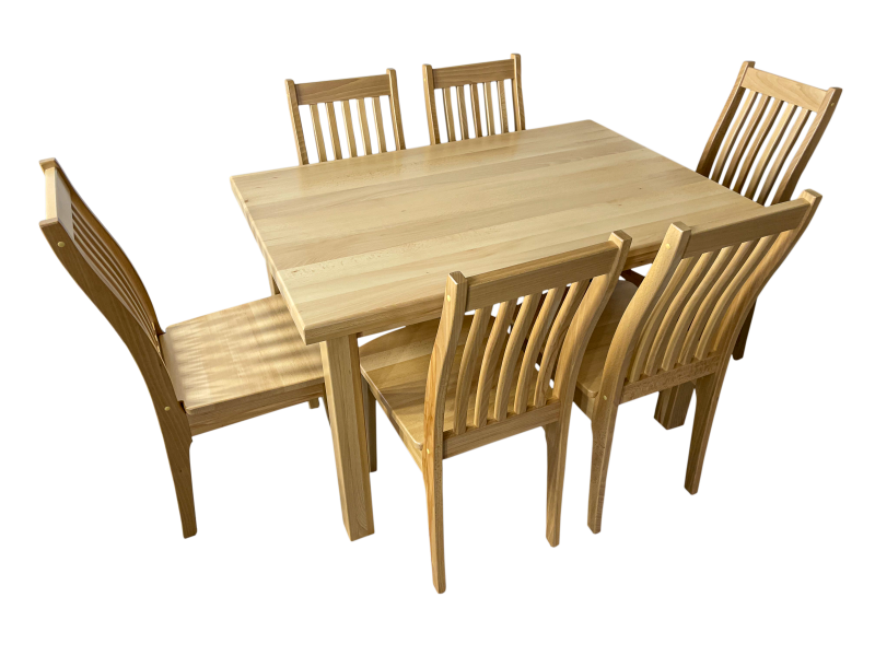 Zestaw Stół SA buk lakier naturalny 120 x 80 + Iga-1.png