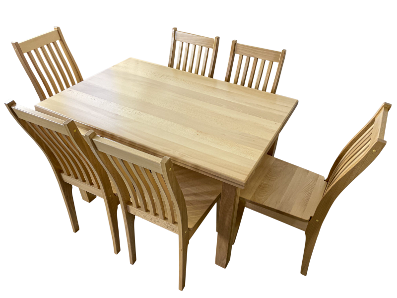 Zestaw Stół SA buk lakier naturalny 120 x 80 + Iga-4.png
