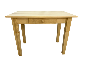 Stół bukowy z szufladą 110x60 h 76 cm lakier naturalny 