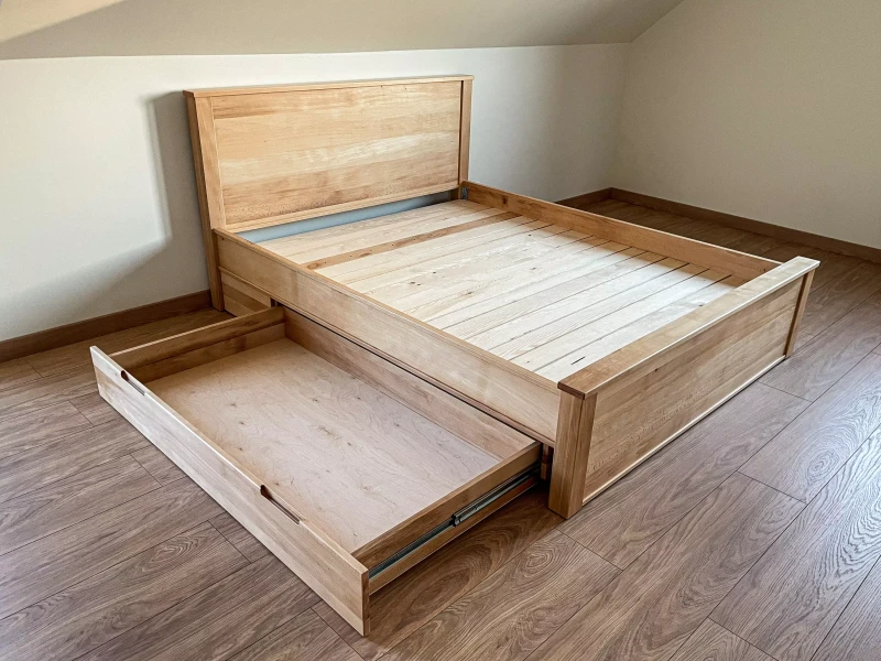 Łóżko mateusz z szufladą olej naturalny-8-min.webp