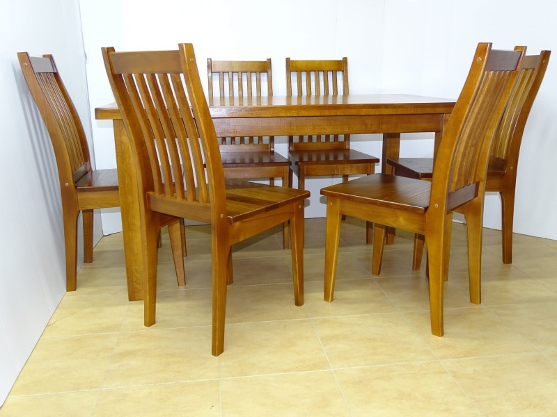 Zestaw mebli stół 120 x 80 h 74 + 6 krzeseł Iga