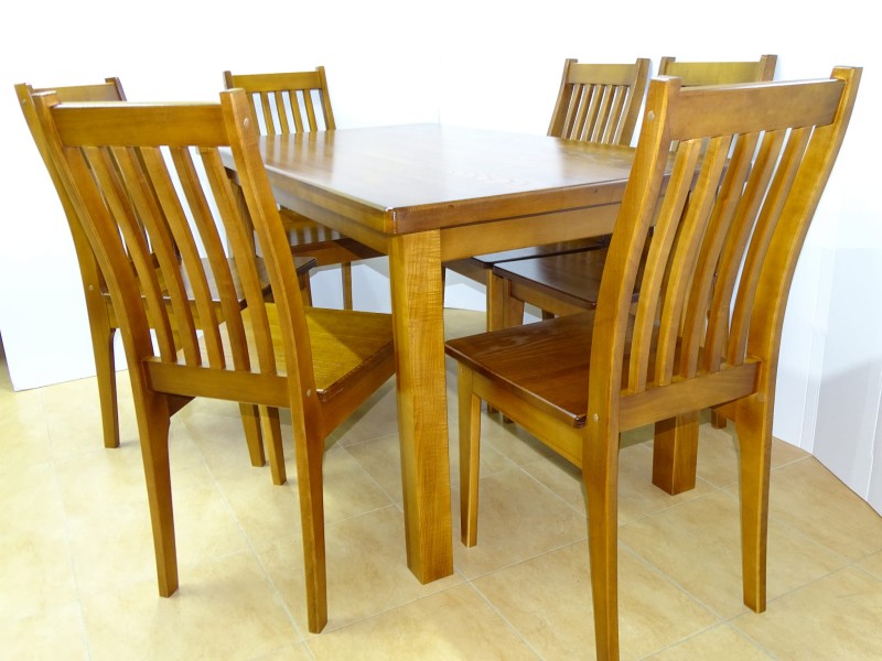 Zestaw mebli stół 120 x 80 h 74 + 6 krzeseł Iga