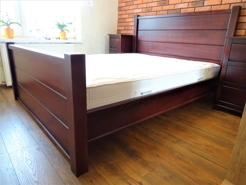 Łóżko Igor wymiar 160 x 200 drewno jesionowe kolor Palisander 26-01