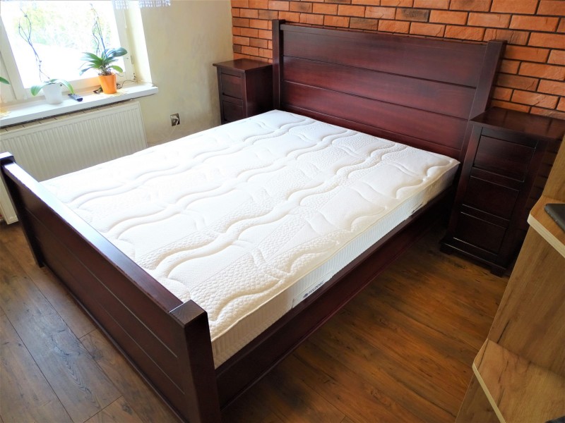 Łóżko Igor wymiar 160 x 200 drewno jesionowe kolor Palisander 26-01