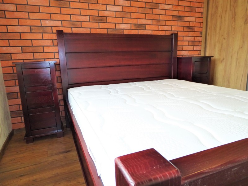 Łóżko Igor wymiar 160 x 200 drewno jesionowe kolor Palisander 26-01