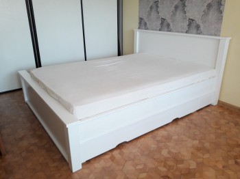 Łóżko jesionowe Mateusz z szufladą