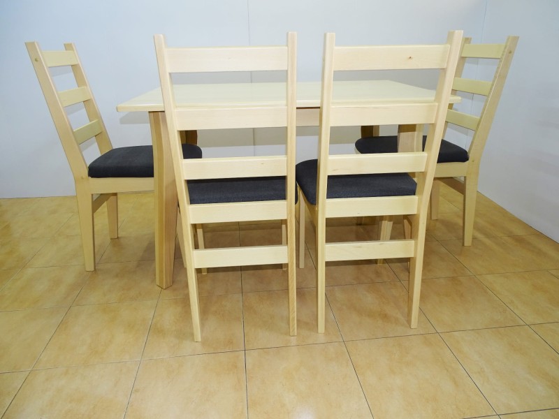 Stół modern drewno buk kolor lakier naturalny.