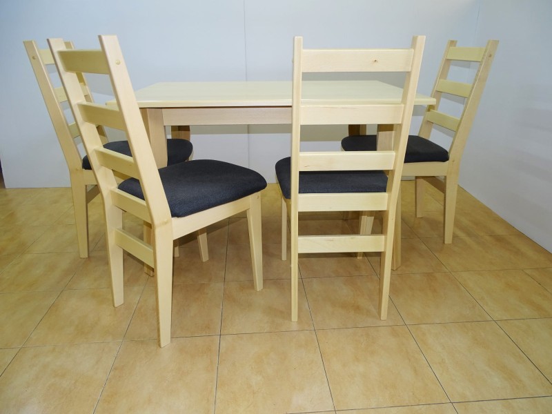 Stół modern drewno buk kolor lakier naturalny.